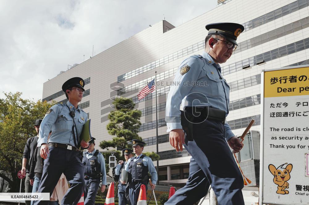 Security tightened for U.S. President Trump's visit