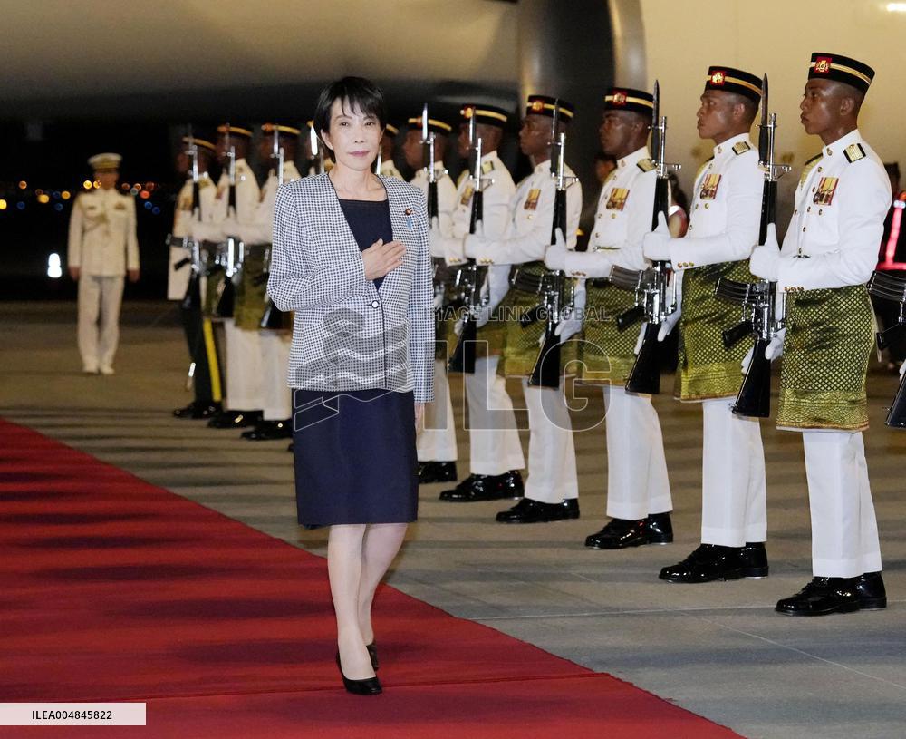 Japan PM Takaichi arrives in Kuala Lumpur
