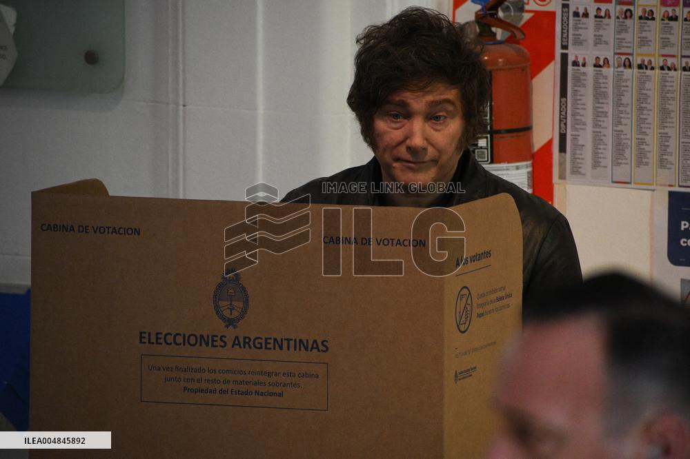 President Javier Milei Votes In The Legislative Elections - Argentina