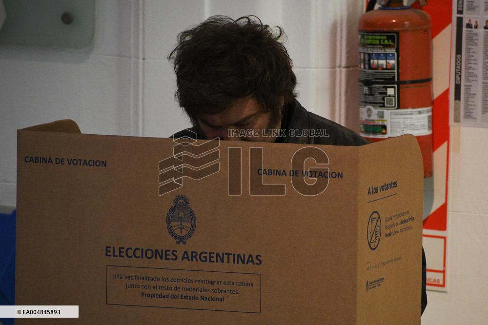 President Javier Milei Votes In The Legislative Elections - Argentina