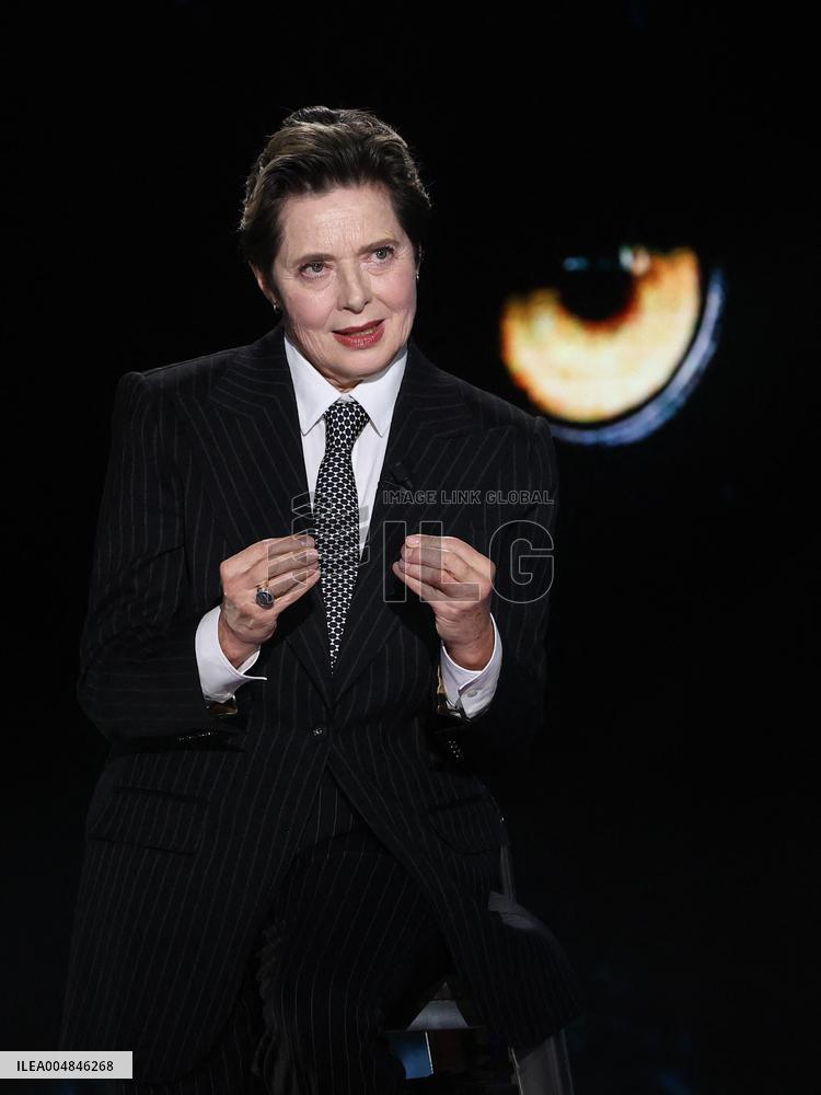 Isabella Rossellini At Belve TV Show - Rome