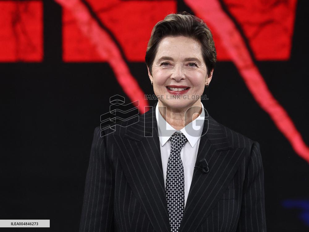 Isabella Rossellini At Belve TV Show - Rome