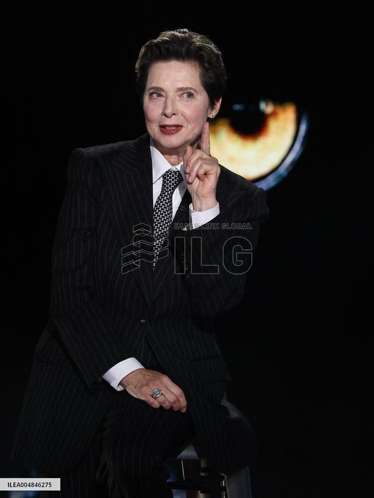 Isabella Rossellini At Belve TV Show - Rome