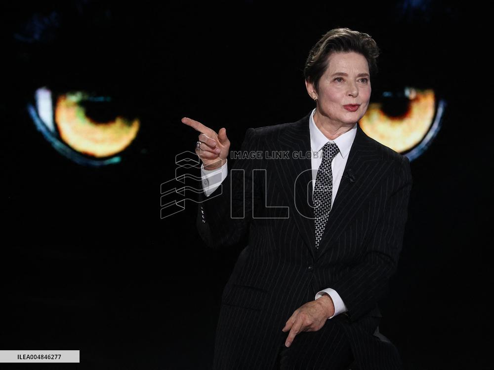 Isabella Rossellini At Belve TV Show - Rome