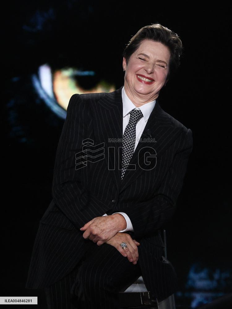 Isabella Rossellini At Belve TV Show - Rome