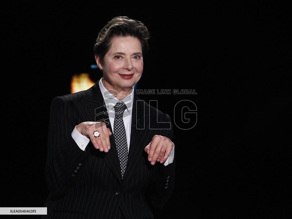 Isabella Rossellini At Belve TV Show - Rome