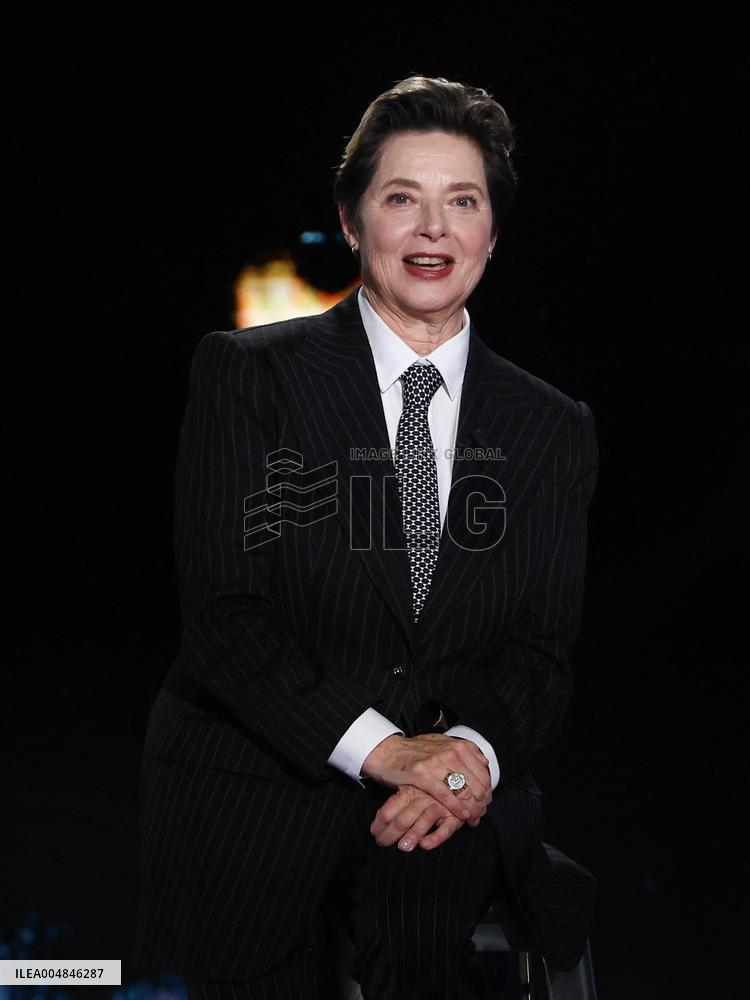 Isabella Rossellini At Belve TV Show - Rome
