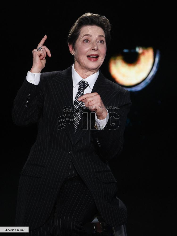 Isabella Rossellini At Belve TV Show - Rome