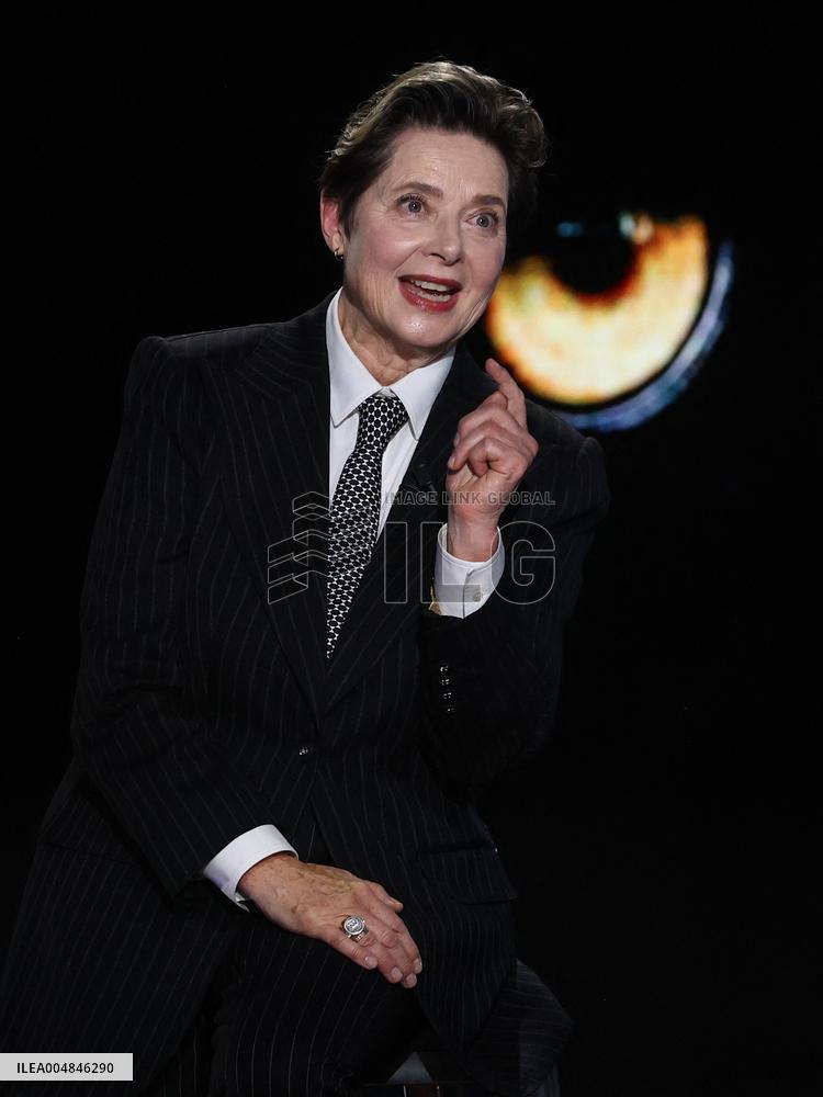 Isabella Rossellini At Belve TV Show - Rome