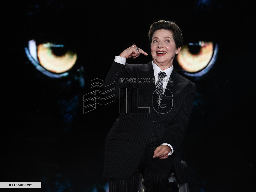 Isabella Rossellini At Belve TV Show - Rome