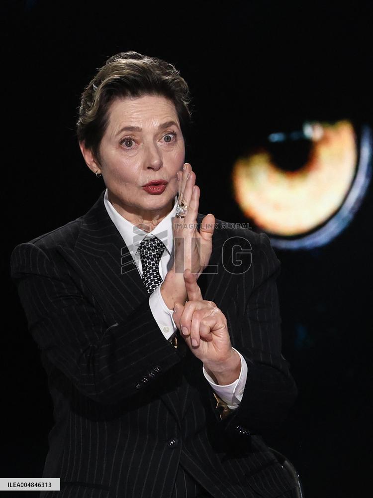 Isabella Rossellini At Belve TV Show - Rome