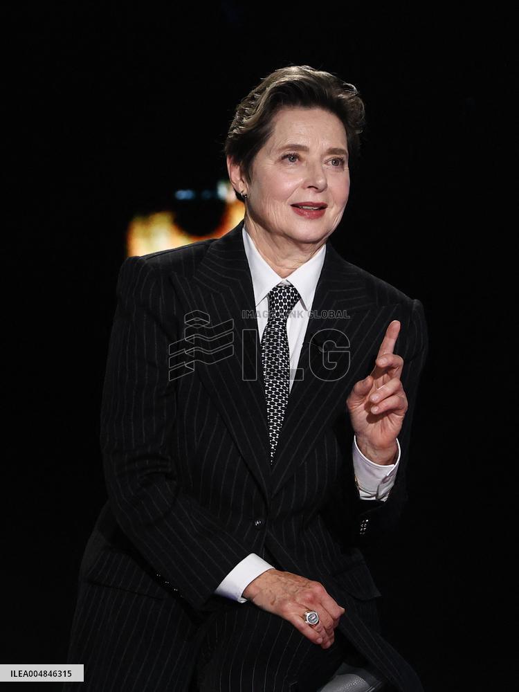 Isabella Rossellini At Belve TV Show - Rome