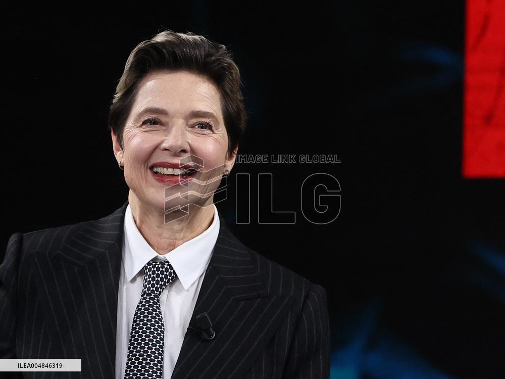 Isabella Rossellini At Belve TV Show - Rome