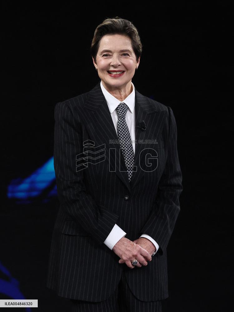 Isabella Rossellini At Belve TV Show - Rome