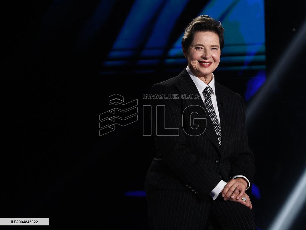 Isabella Rossellini At Belve TV Show - Rome