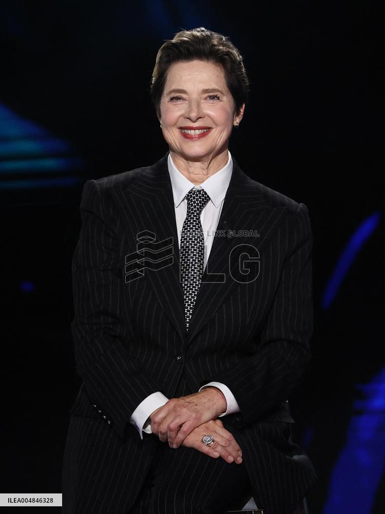 Isabella Rossellini At Belve TV Show - Rome