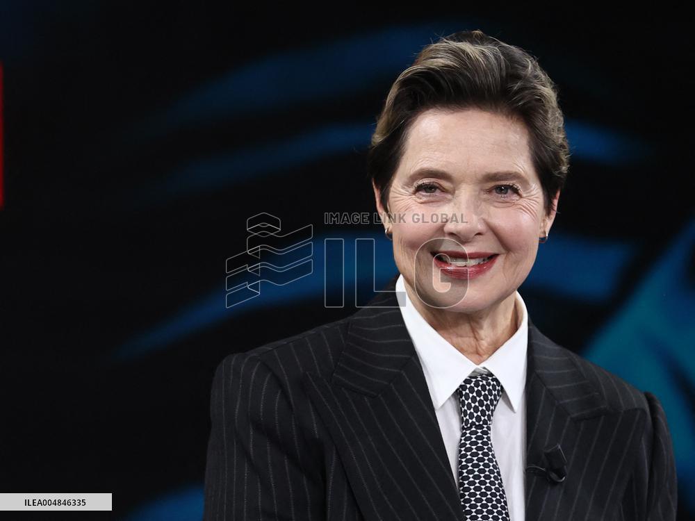 Isabella Rossellini At Belve TV Show - Rome