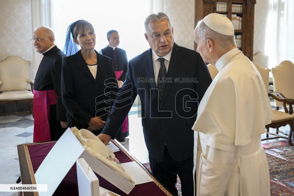 Pape Leo XIV Meets Viktor Orban - Vatican