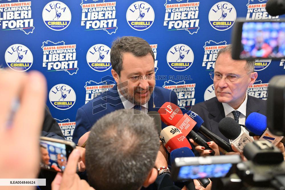 Naples: Matteo Salvini backs Edmondo Cirielli as regional candidate