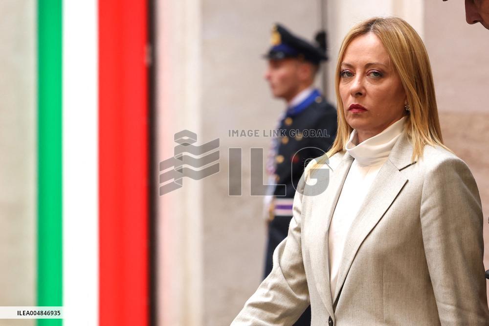 Geogia Meloni Meets With Hungarian PM Viktor Orban - Rome