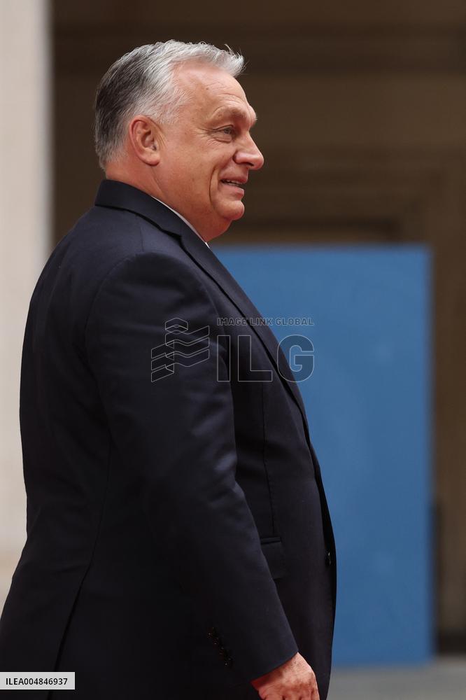 Geogia Meloni Meets With Hungarian PM Viktor Orban - Rome