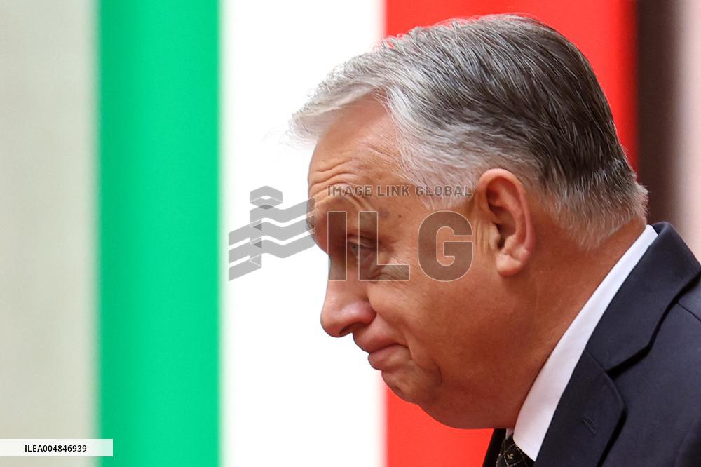 Geogia Meloni Meets With Hungarian PM Viktor Orban - Rome
