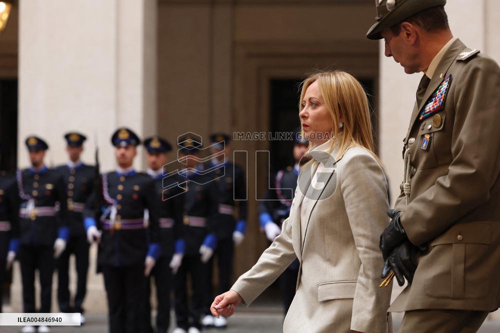 Geogia Meloni Meets With Hungarian PM Viktor Orban - Rome