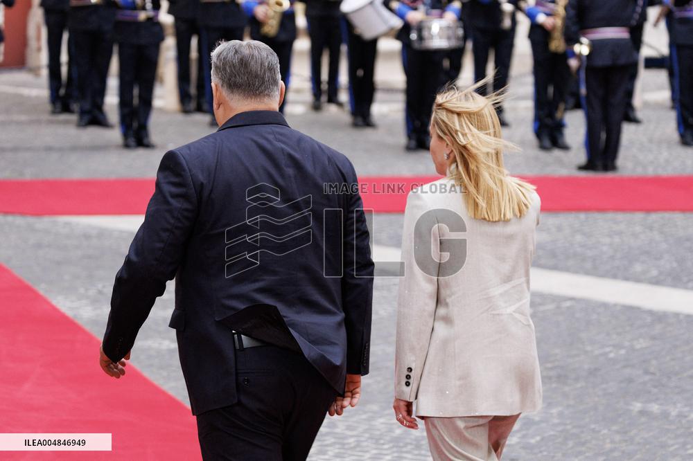 Geogia Meloni Meets With Hungarian PM Viktor Orban - Rome