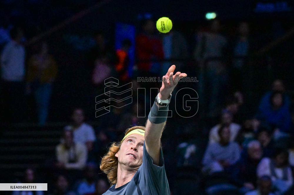 Andrey Rublev competes at Rolex Paris Masters 2025 in Paris FA