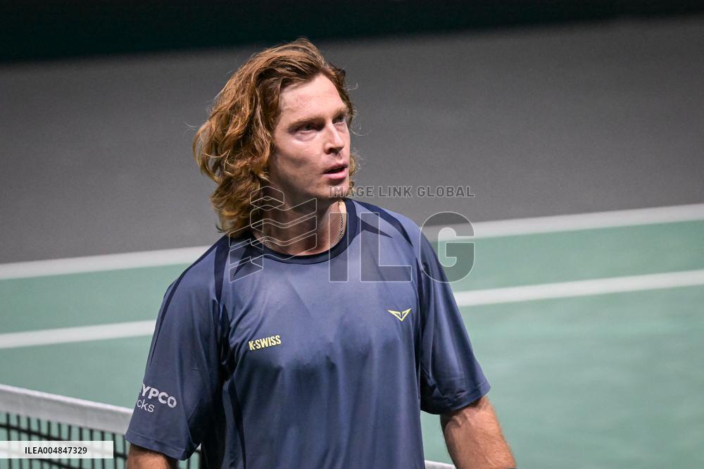 Andrey Rublev competes at Rolex Paris Masters 2025 in Paris FA
