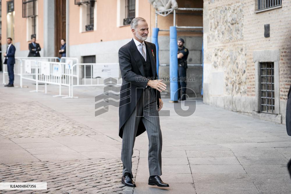 The King Attends The Admission Of Jaime Alfonsin To The Royal Academy - Madrid