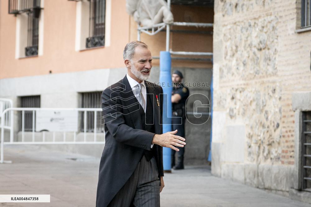 The King Attends The Admission Of Jaime Alfonsin To The Royal Academy - Madrid