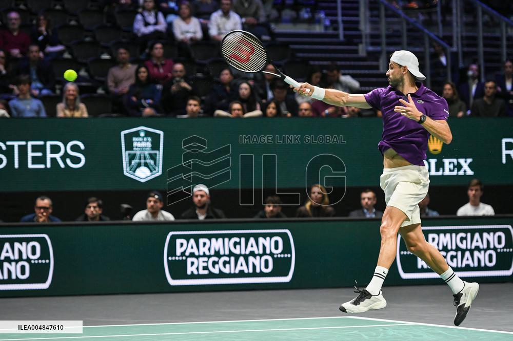 Giovanni Mpetshi Perricard vs Grigor Dimitrov at Rolex Paris Masters 2025 in Paris FA