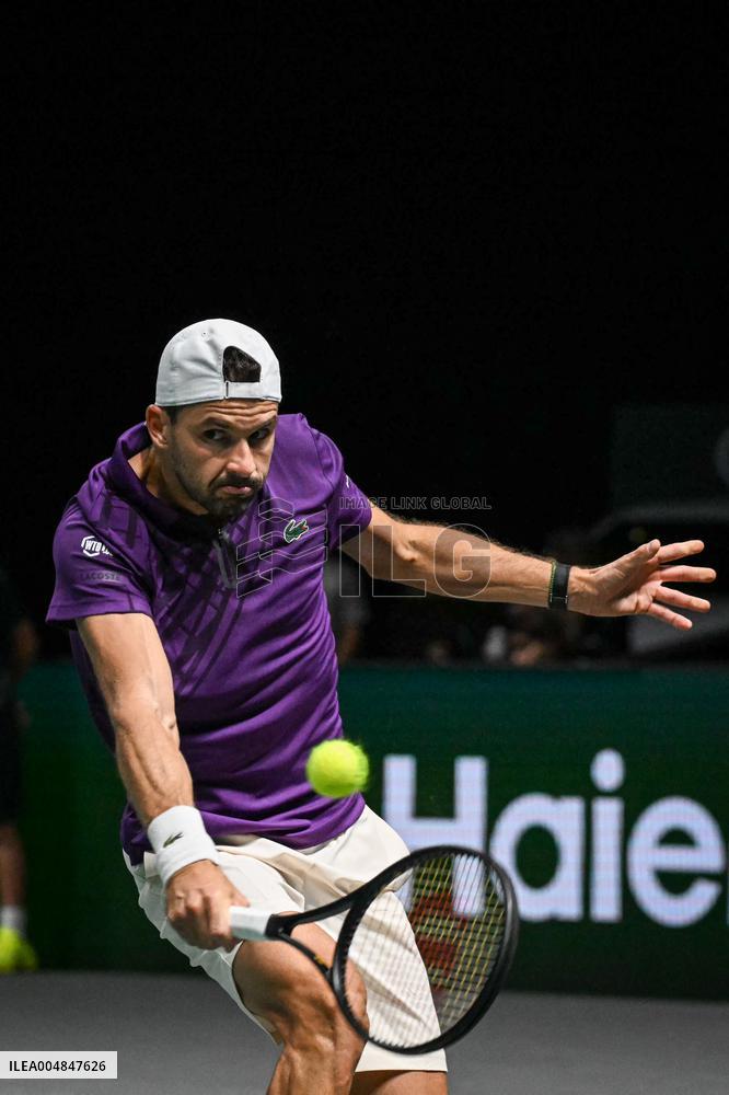 Giovanni Mpetshi Perricard vs Grigor Dimitrov at Rolex Paris Masters 2025 in Paris FA