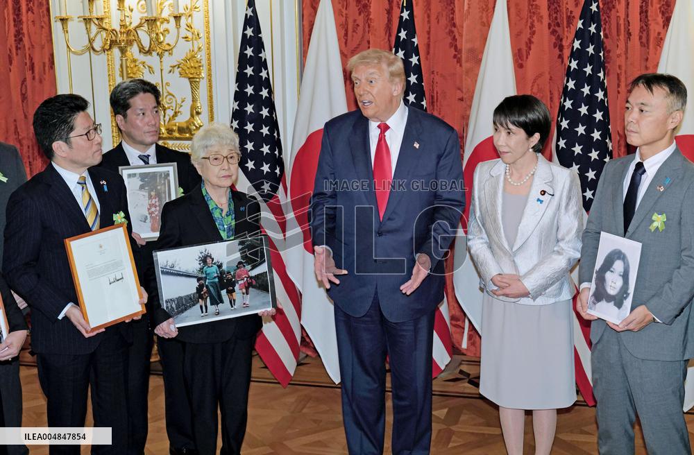 U.S. President Trump meets kin of abductees