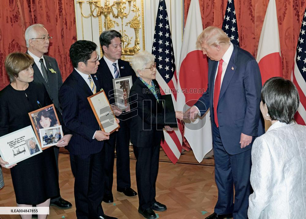 U.S. President Trump meets kin of abductees