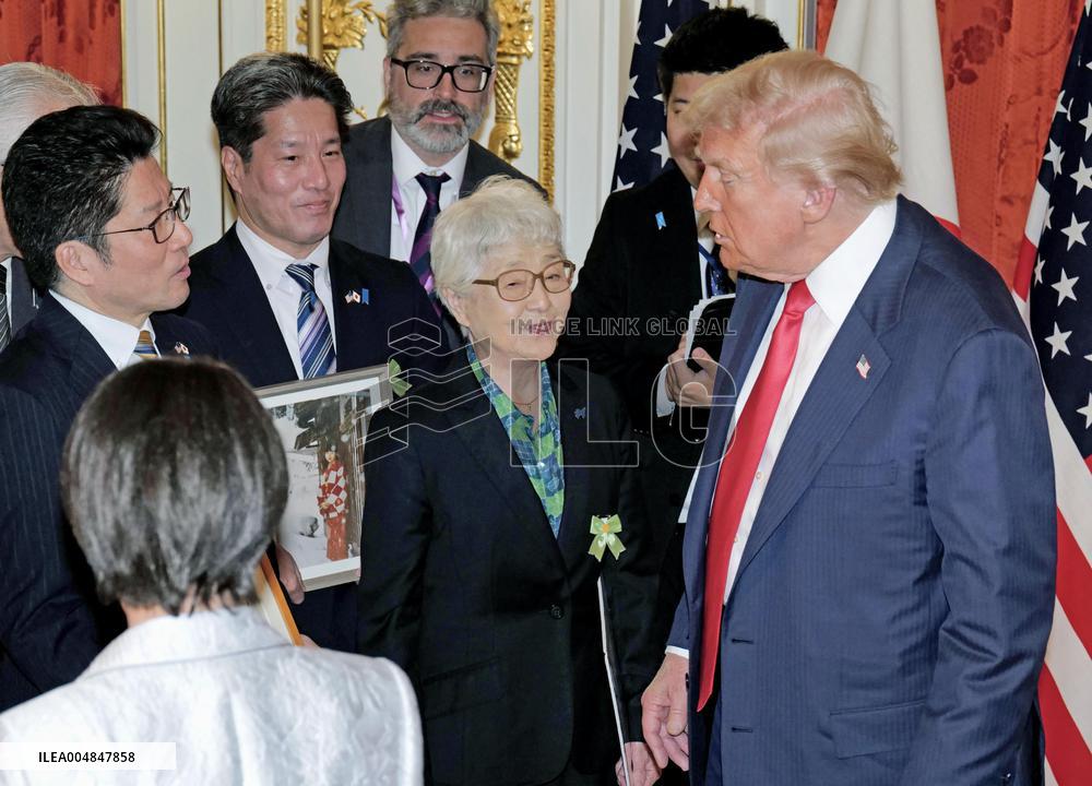 U.S. President Trump meets kin of abductees