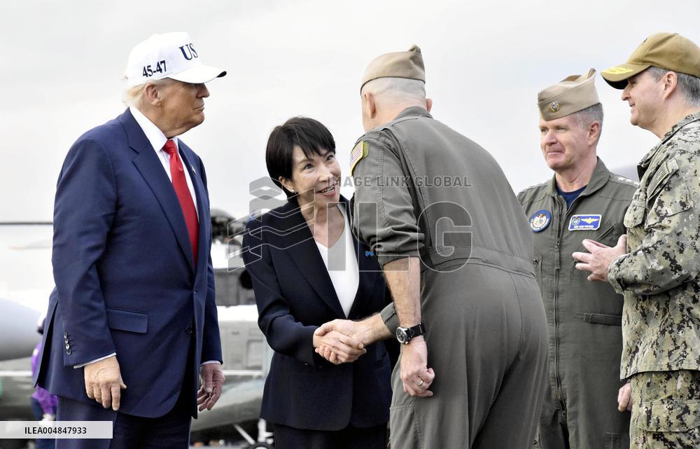 U.S. President Trump at Yokosuka base