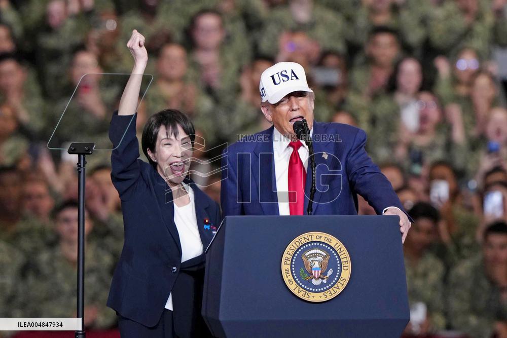 U.S. President Trump at Yokosuka base