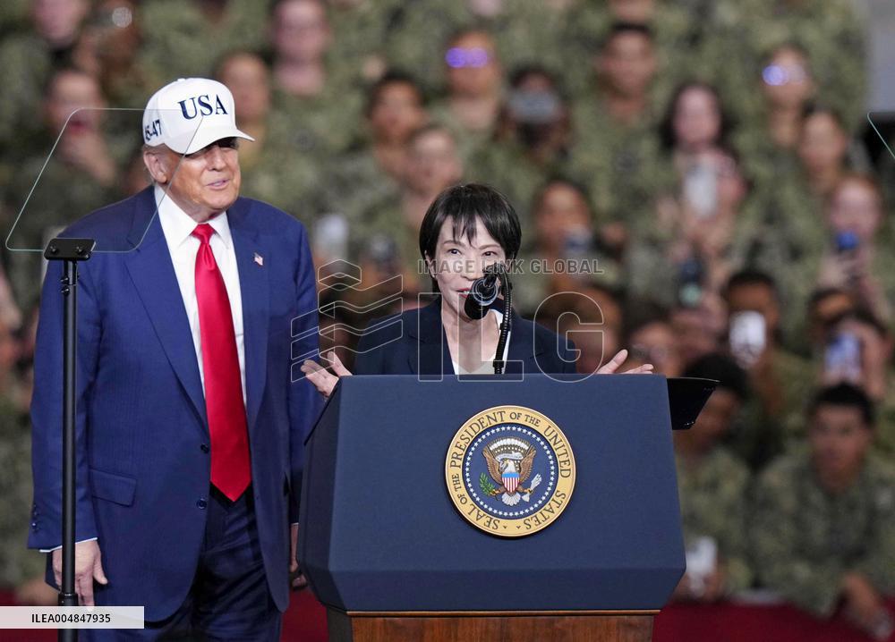U.S. President Trump at Yokosuka base