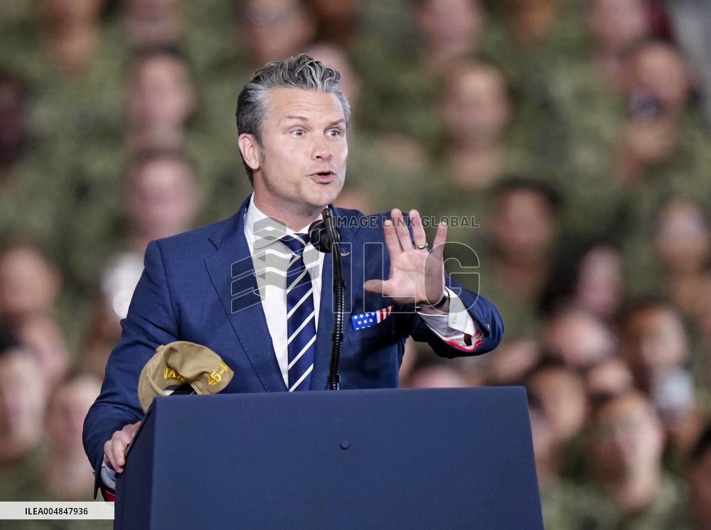 U.S. Secretary of Defense Hegseth at Yokosuka base