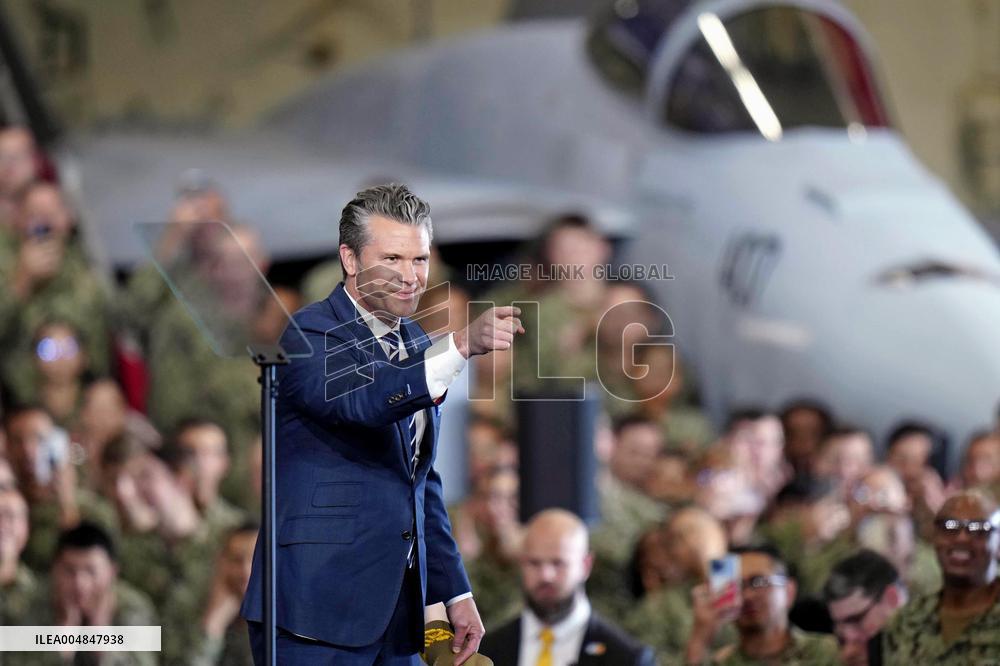 U.S. Secretary of Defense Hegseth at Yokosuka base