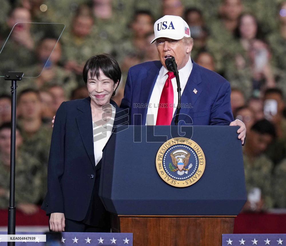 U.S. President Trump at Yokosuka base