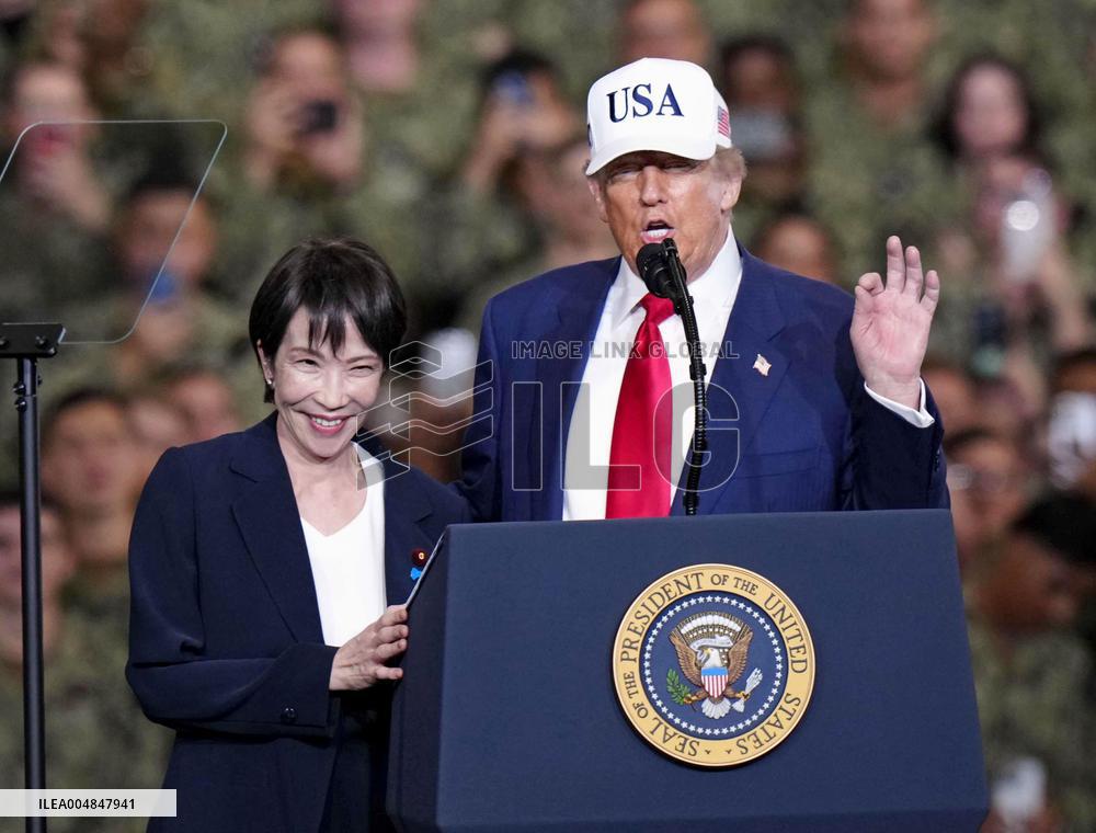 U.S. President Trump at Yokosuka base