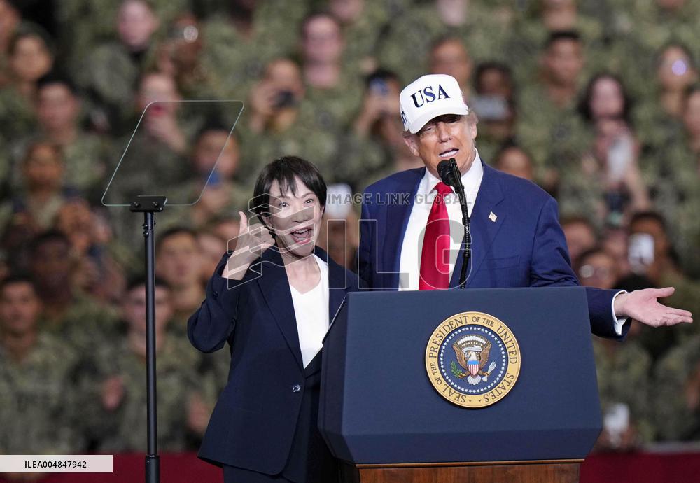 U.S. President Trump at Yokosuka base