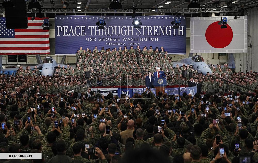 U.S. President Trump at Yokosuka base