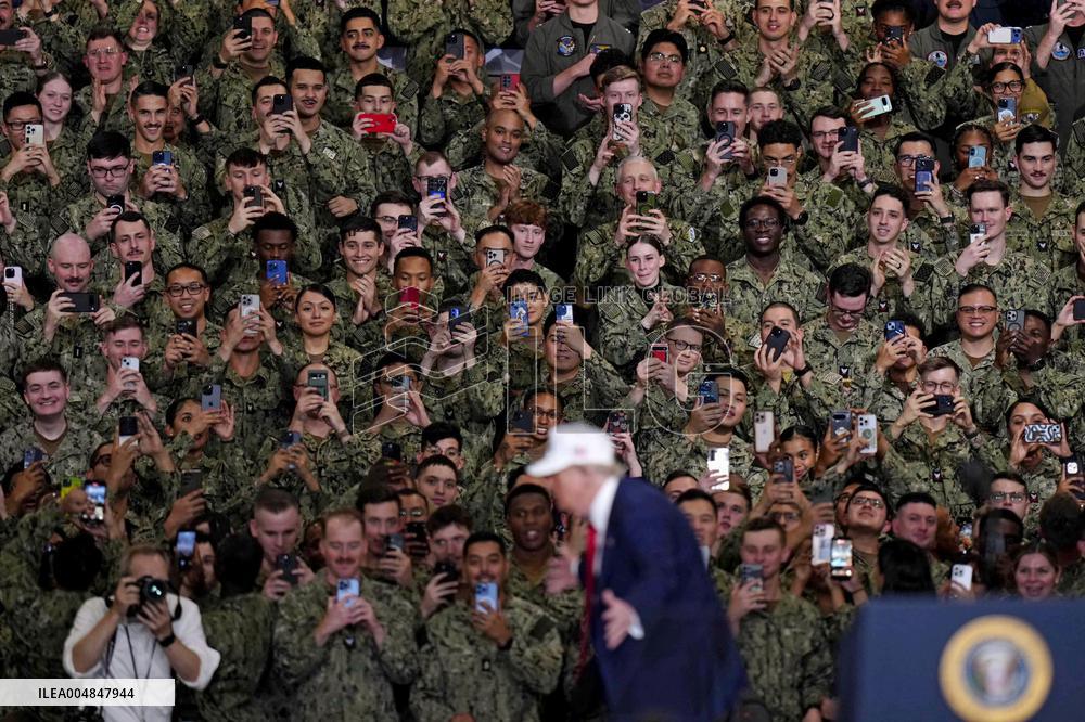 U.S. President Trump at Yokosuka base