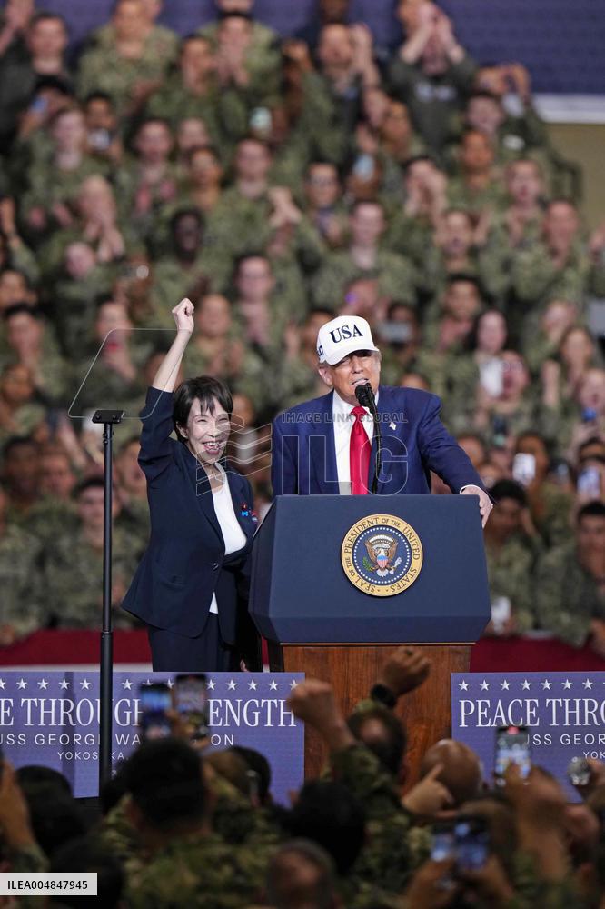 U.S. President Trump at Yokosuka base