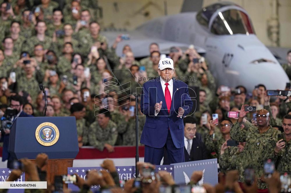 U.S. President Trump at Yokosuka base