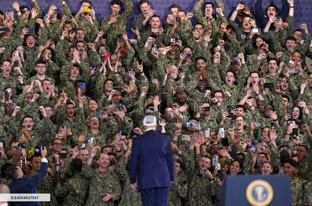 U.S. President Trump at Yokosuka base